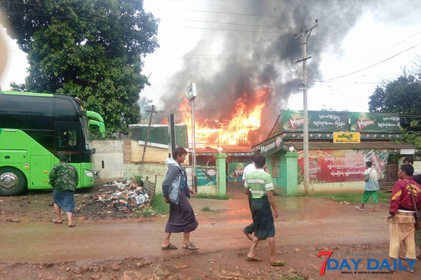 "ေတာင္ႀကီးရွိ စားေသာက္ဆိုင္တစ္ဆိုင္တြင္ မီးေလာင္မႈ ျဖစ္ပြား "